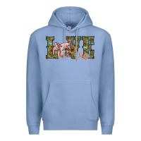 Colony Blue love pig Premium Hoodie - SublimationCraftShop