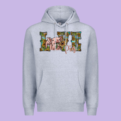 Love Pig Premium Hoodie Designed By Sublimationcraftshop