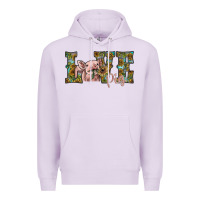 Lilac love pig Premium Hoodie - SublimationCraftShop