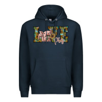 Navy love pig Premium Hoodie - SublimationCraftShop