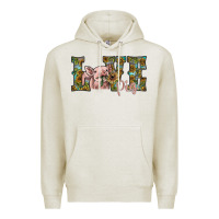 Oatmeal Heather love pig Premium Hoodie - SublimationCraftShop