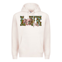 Pale Pink love pig Premium Hoodie - SublimationCraftShop