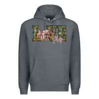 Rock love pig Premium Hoodie - SublimationCraftShop