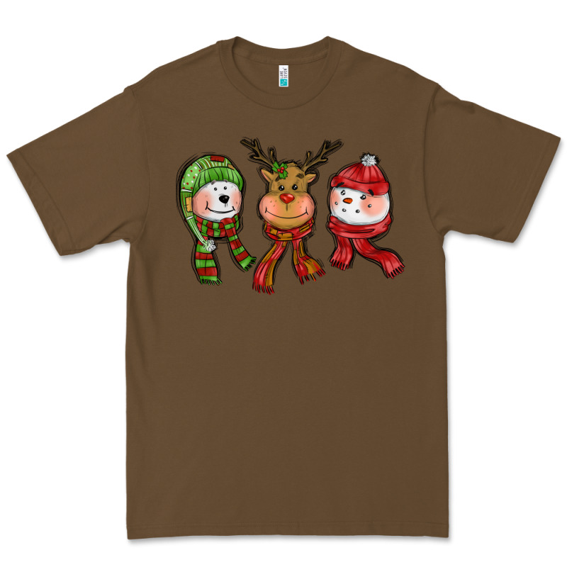 Christmas Reindeer Polar Bear Snowman Premium Tee by CowGirlArtShop | Teevron