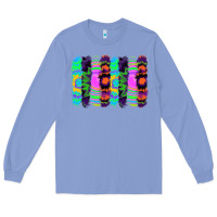 Colony Blue tie dye brushstrokes Long Sleeve Tee - RanaPortraitStore
