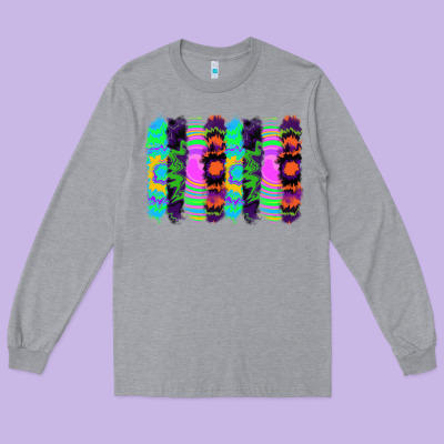 Tie Dye Brushstrokes Long Sleeve Tee Designed By Ranaportraitstore