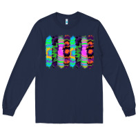 Navy tie dye brushstrokes Long Sleeve Tee - RanaPortraitStore