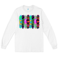 White tie dye brushstrokes Long Sleeve Tee - RanaPortraitStore