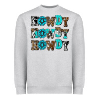 Heather Grey howdy howdy howdy Heavyweight Sweatshirt - AdoDesignShop