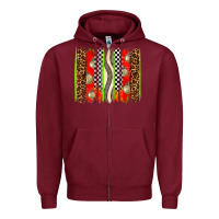 Burgundy race brushstrokes Zipper Hoodie - AdoDesignShop