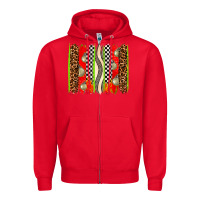 Red race brushstrokes Zipper Hoodie - AdoDesignShop