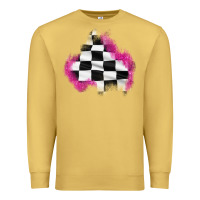 Antique Gold race flag glitter patch Premium Sweatshirt - AdoDesignShop
