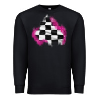 Black race flag glitter patch Premium Sweatshirt - AdoDesignShop
