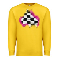 Lemon race flag glitter patch Premium Sweatshirt - AdoDesignShop