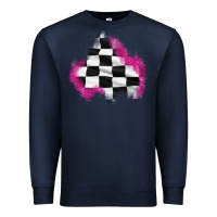 Navy race flag glitter patch Premium Sweatshirt - AdoDesignShop