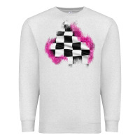 Oatmeal Heather race flag glitter patch Premium Sweatshirt - AdoDesignShop