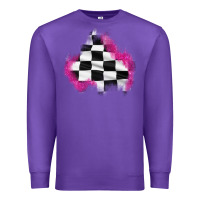Purple race flag glitter patch Premium Sweatshirt - AdoDesignShop