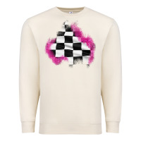 Sandshell race flag glitter patch Premium Sweatshirt - AdoDesignShop