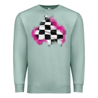 Seafoam race flag glitter patch Premium Sweatshirt - AdoDesignShop