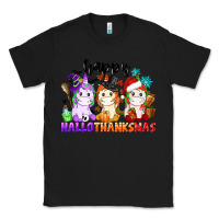 Black happy hallothanksmas unicorn Classic Tee - CowGirlArtShop