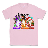 Bubblegum Pink happy hallothanksmas unicorn Classic Tee - CowGirlArtShop