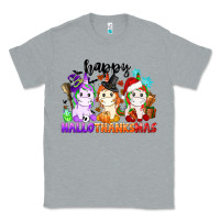 Heather Grey happy hallothanksmas unicorn Classic Tee - CowGirlArtShop