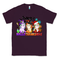 Plum happy hallothanksmas unicorn Classic Tee - CowGirlArtShop