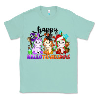 Seafoam happy hallothanksmas unicorn Classic Tee - CowGirlArtShop