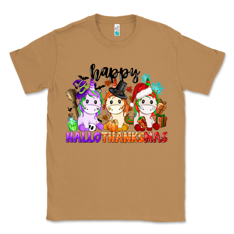Happy Hallothanksmas Unicorn Classic Tee by CowGirlArtShop | Teevron