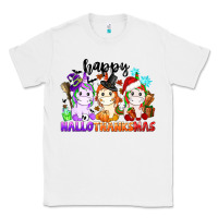 White happy hallothanksmas unicorn Classic Tee - CowGirlArtShop