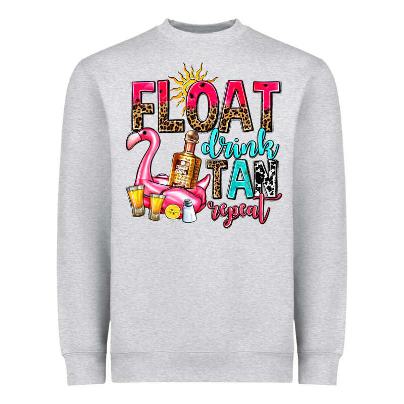 Float Drink Tan Repeat Heavyweight Sweatshirt by AdoDesignShop | Teevron