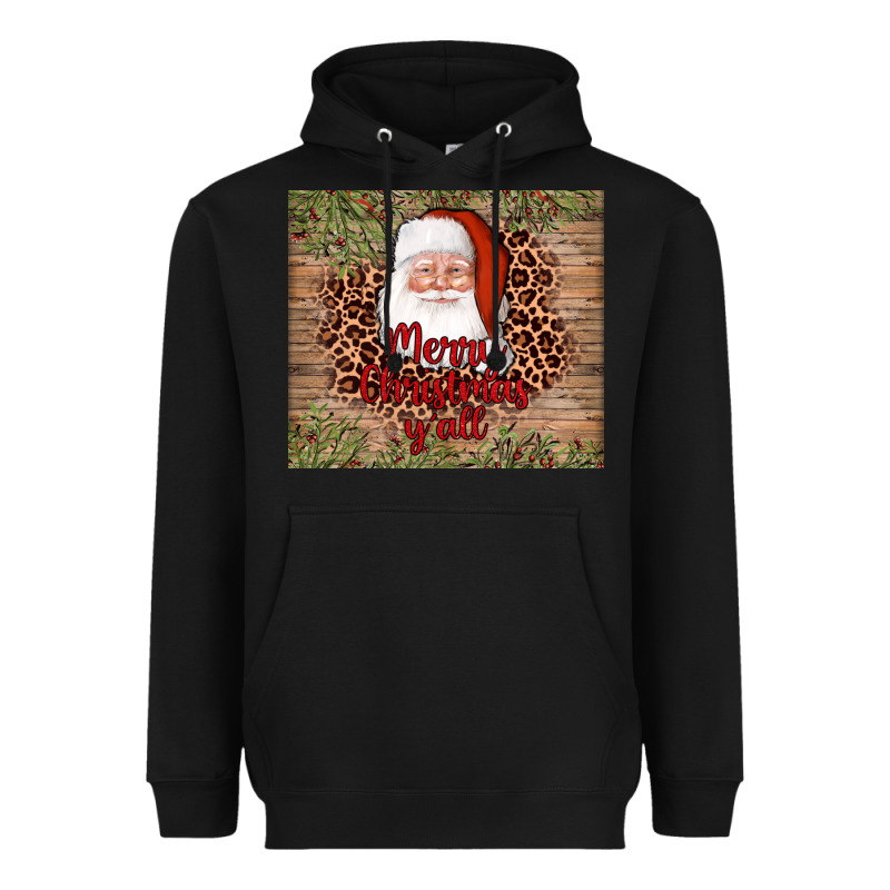Santa Merry Christmas Y'all Heavyweight Hoodie by AdoDesignShop | Teevron