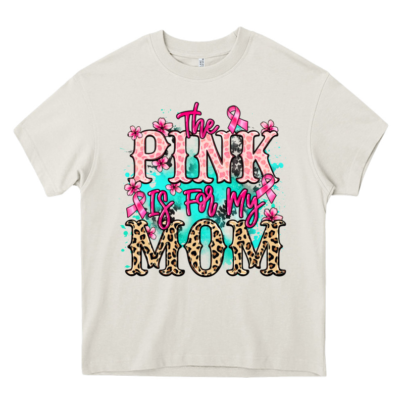 The Pink Is For My Mom Cancer Awareness Heavy Core Tee by HowdyJamesFarm | Teevron