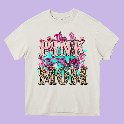 The Pink Is For My Mom Cancer Awareness Heavy Core Tee Designed By Howdyjamesfarm