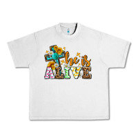 Lunar Rock Easter Day He is alive with cross Urban Heavy Tee - OliviaCreatesArt