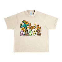 Sandshell Easter Day He is alive with cross Urban Heavy Tee - OliviaCreatesArt