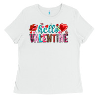 White Hello Valentine Ladies Tee - HowdyJamesFarm