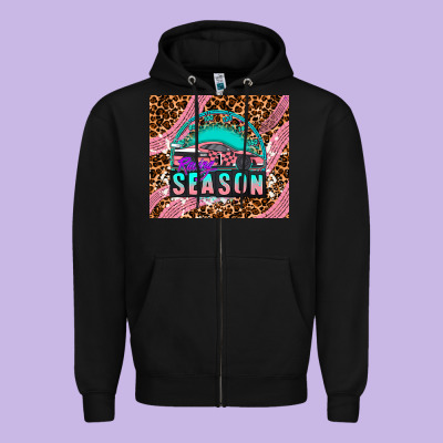 Pink Racing Car Zipper Hoodie Designed By Adodesignshop