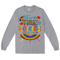 Heather Grey Let Your True Colours Shine Long Sleeve Tee - BundleAndBundleShop