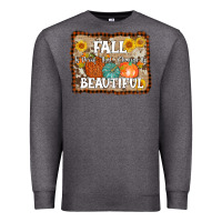Charcoal Heather fall is proof that change is beautiful Premium Sweatshirt - AdoDesignShop