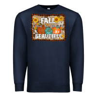 Navy fall is proof that change is beautiful Premium Sweatshirt - AdoDesignShop