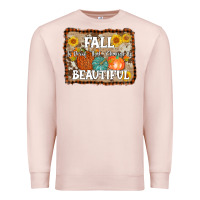 Pale Pink fall is proof that change is beautiful Premium Sweatshirt - AdoDesignShop