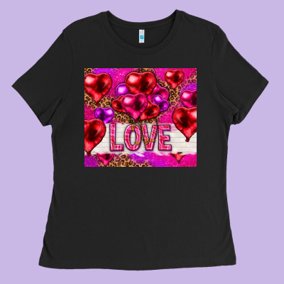 Love Heart Shaped Balloons Tumbler Hjf Ladies Tee Designed By Howdyjamesfarm