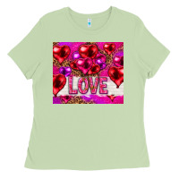 Matcha love heart shaped balloons tumbler hjf Ladies Tee - HowdyJamesFarm