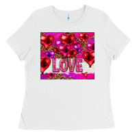 White love heart shaped balloons tumbler hjf Ladies Tee - HowdyJamesFarm