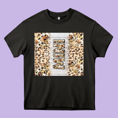 Mother's Day Mini Leopard Tumbler Tbs Heavy Core Tee Designed By Tumblerdesignbyshophia