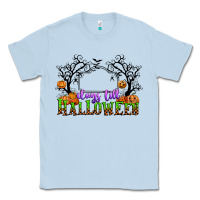 Dusty Blue days till halloween Classic Tee - CowGirlArtShop
