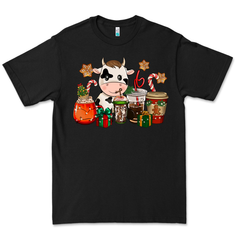 Cow Coffee Cups Christmas Premium Tee by CowGirlArtShop | Teevron
