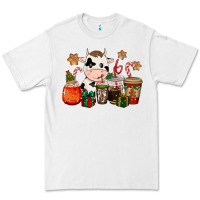 White cow coffee cups christmas Premium Tee - CowGirlArtShop