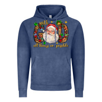 Vintage Denim with god all things are possible with santa claus bbs Vintage Hoodie - BundleAndBundleShop